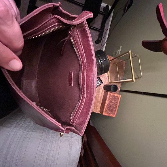 Madewell Transport Saddlebag Crossbody Dark Caberet - Picture 7 of 8